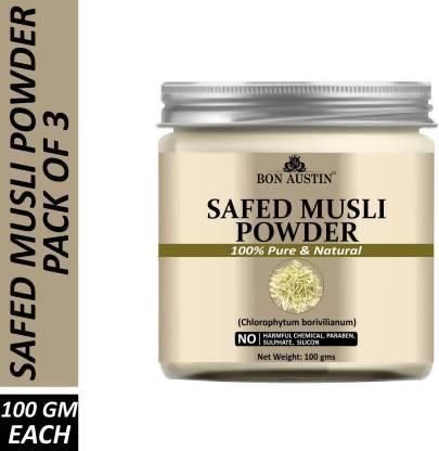 Bon Austin Safed Musli Face Mask Powder (Pack Of 3)