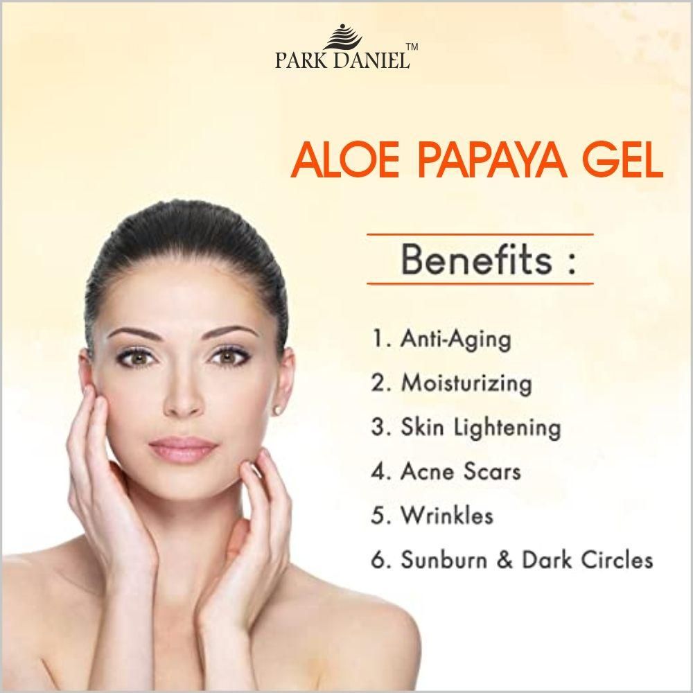 Park Daniel Papaya & Aloe Vera Extract Gel For Skin Tightening, Toning, Brightening and Rejuvenates 100 grams