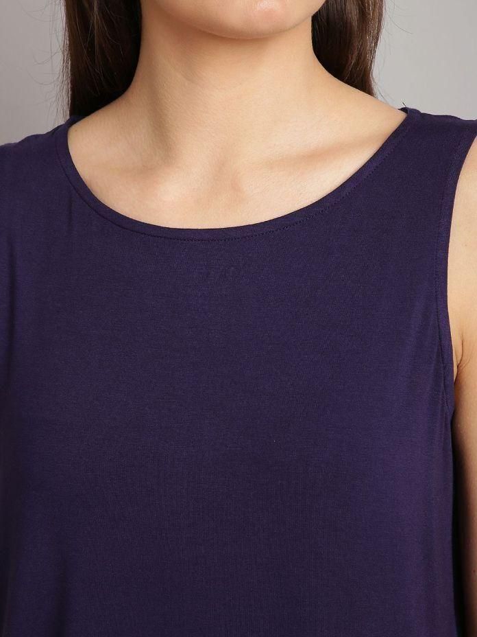 Urgear Women's Plus Size Cotton Blend Solid Round Neck Top