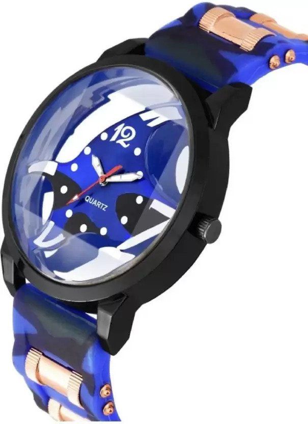 NEW TRANSPARENT GLASS ANALOG WATCH FOR BOYS' AND GIRL'S