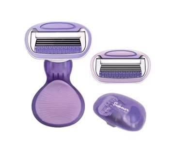 Mini Ultra Smooth Hair Removal Razor 4 Stainless Steel Blades with Aloe Vera & Vitamin E Lubrication ? (Pack of 1)
