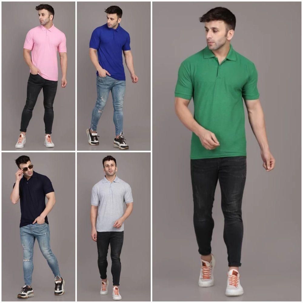 Men's Pack Of 5 Half Sleeves Polo Neck T-shirt