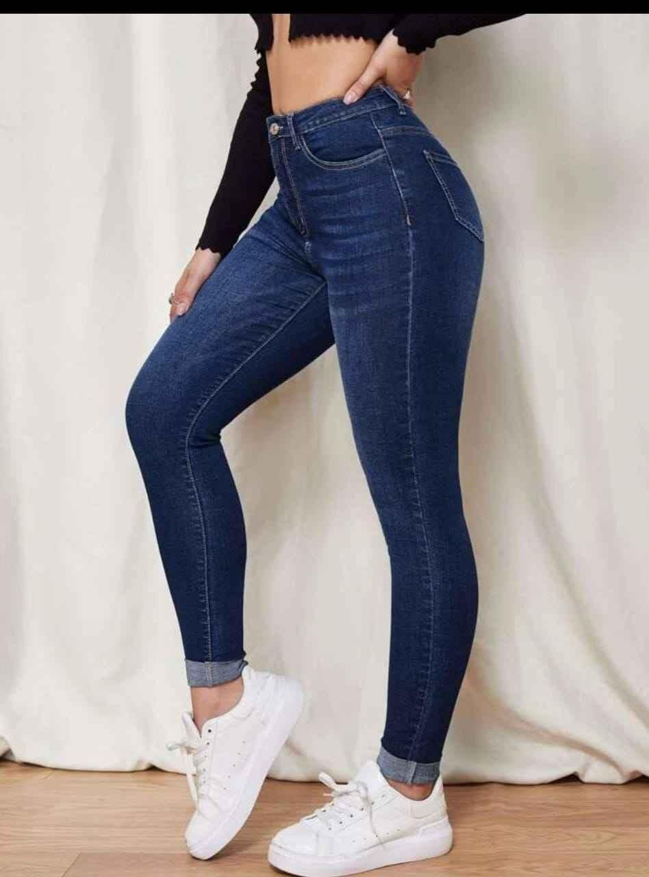 Basic Sensational High Rise Stretchable Causal Jeans For Women's