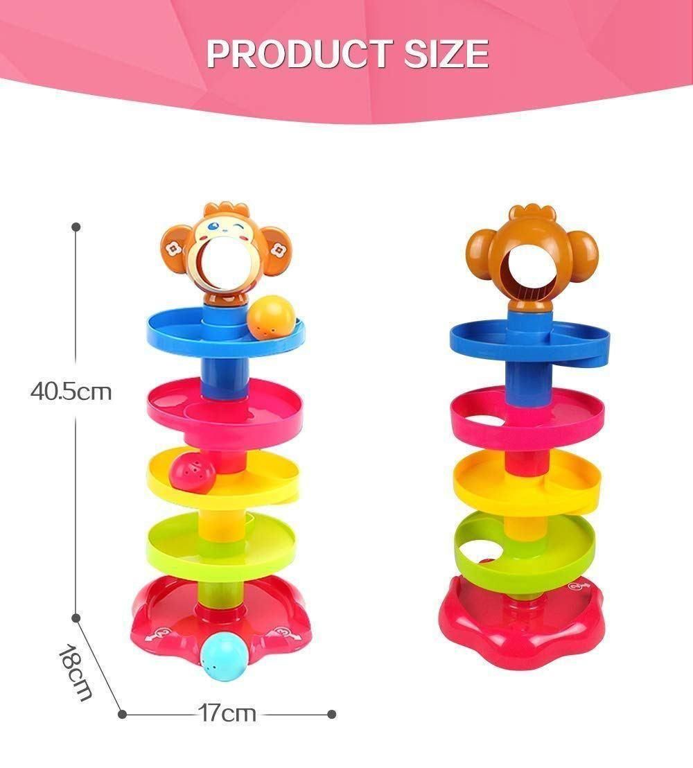 5 Layer Ball Drop and Roll Swirling Tower for Baby