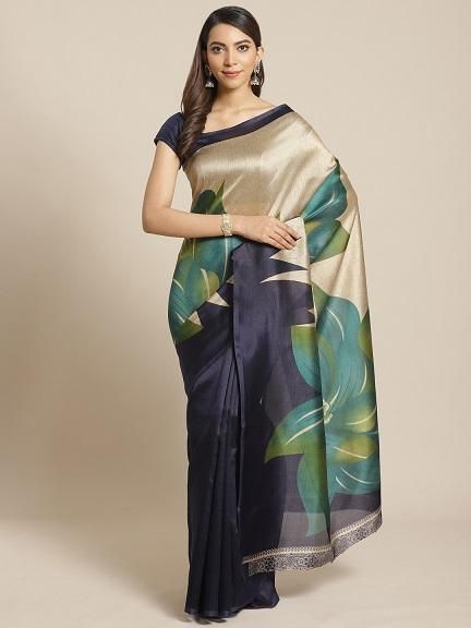 Beautiful Printed Mysore Silk Saree