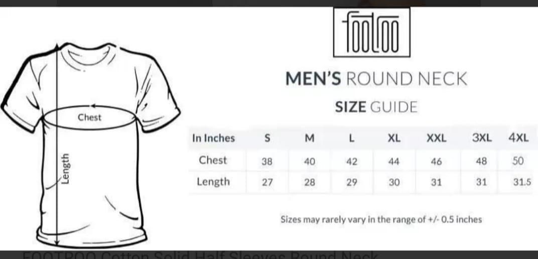 Men's Round Neck Typography Print T-Shirt
