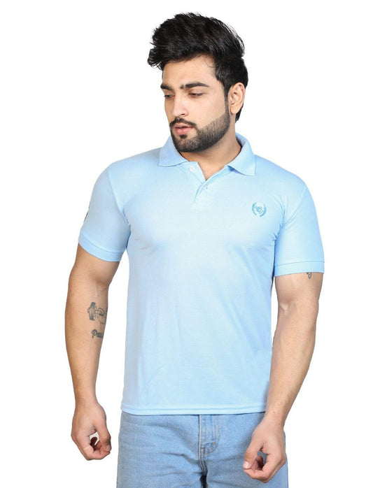 Polyester Solid Half Sleeves Polo T-Shirt