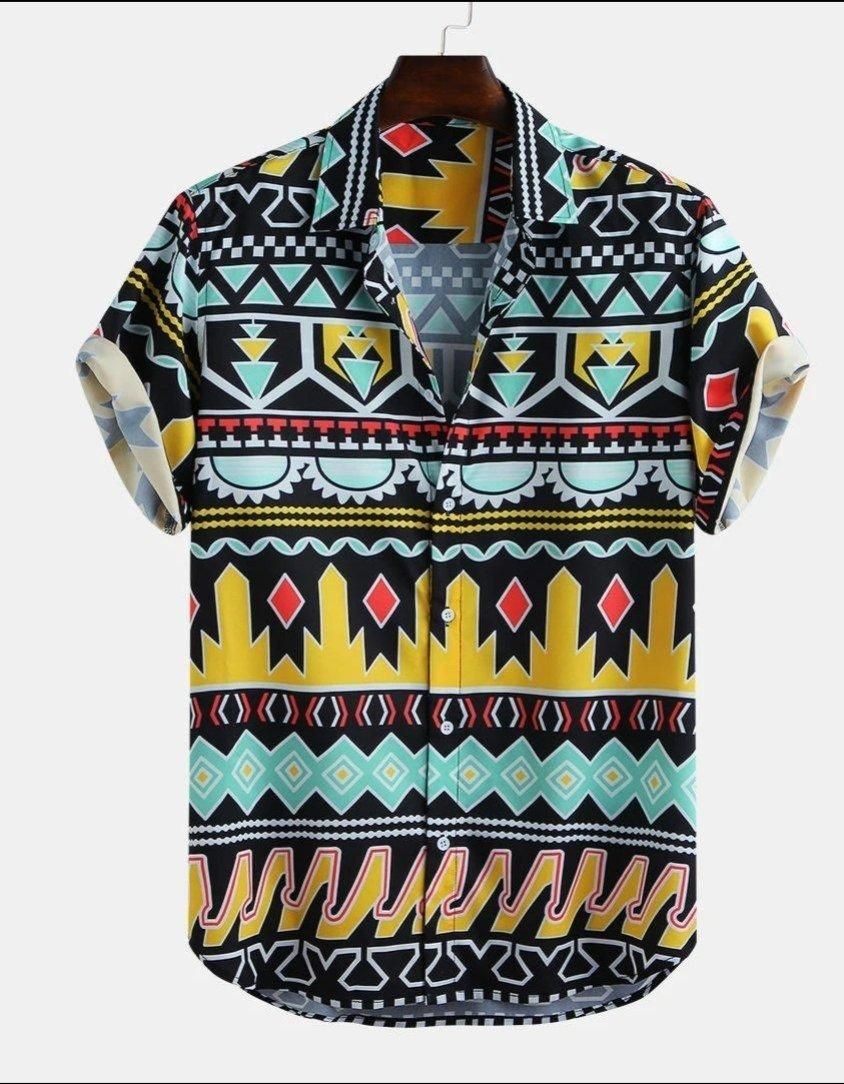 Rayon Printed Half Sleeves Regular Fit Mens Casual Shirt