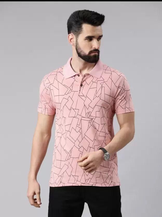 Kryptic Cotton Printed Half Sleeves Mens Polo Neck T-Shirt