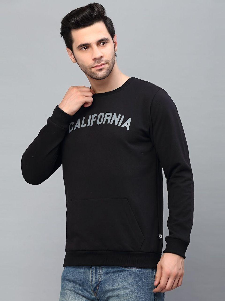 Fleece Printed Full Sleeves Regular Fit Sweatshirts