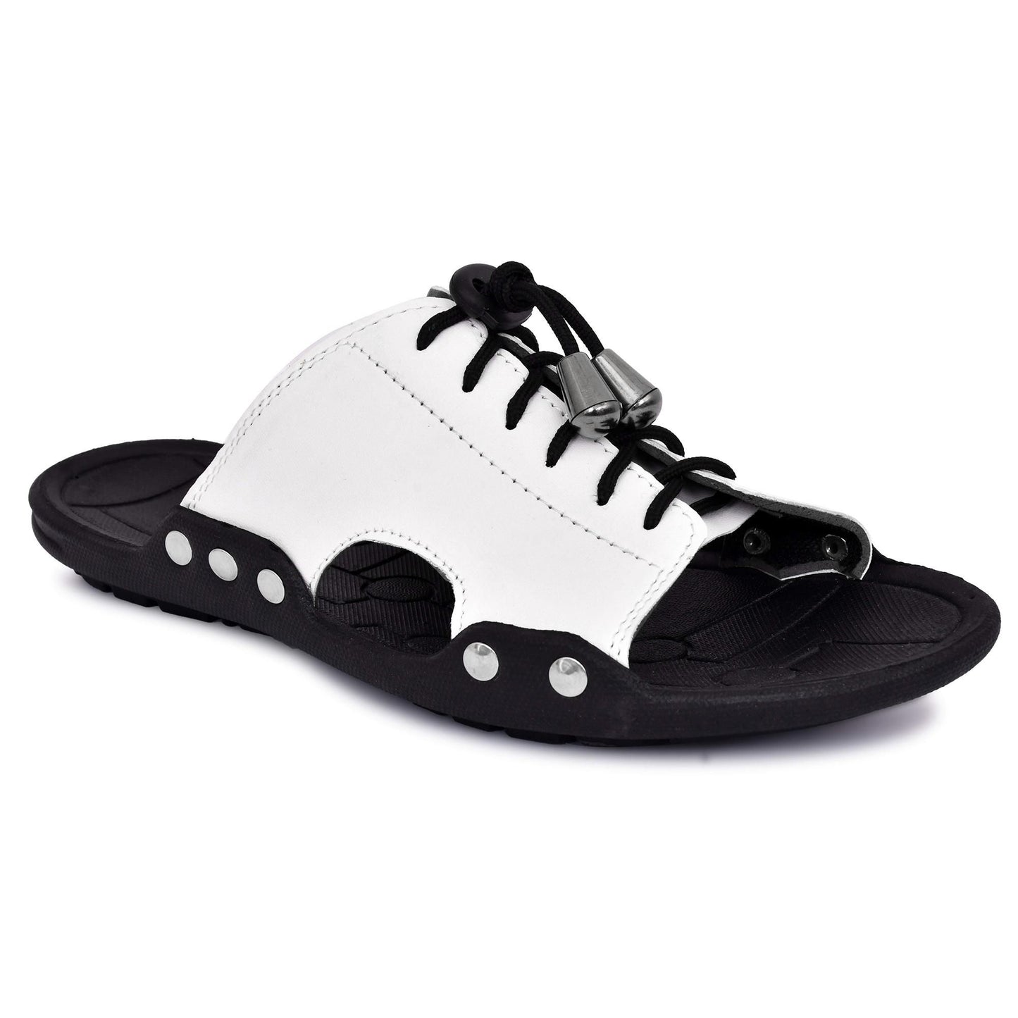 Brawo Men's Slip-on White Trendy flip flops Size - 6