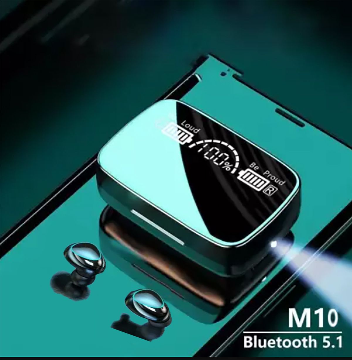 M10 Bluetooth Headset��(Black, True Wireless)